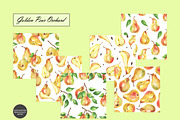 Watercolor Pear Seamless Patterns, a Food Illustration by OlDm_Shop (Thumbnail 8 of 10)