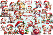 Watercolor Christmas elf clipart, a Person Illustration by ElenazlataArt (Thumbnail 1 of 3)