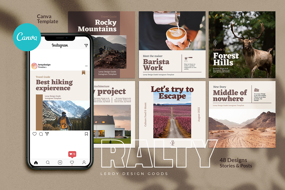 RALTY - Canva Instagram Template, a Social Media Template by LEROY Design (Photo 1 of 8)