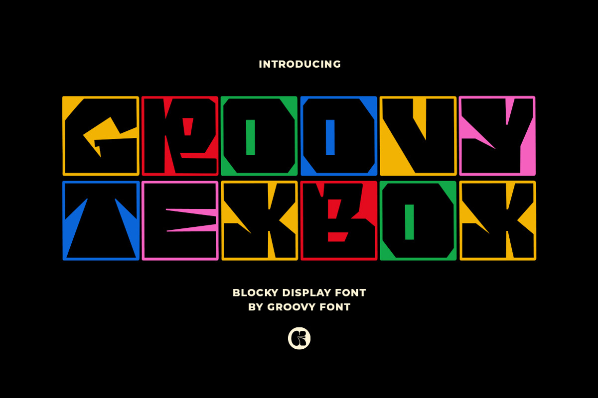 GF Texbox - Blocky Display Font, a Handwritten Font by GroovyFontCo (Photo 1 of 7)