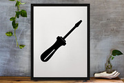 Screwdriver Silhouette SVG #2, a Work Illustration by newminddesign (Thumbnail 3 of 5)