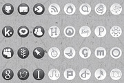 Shadowed Social Media Vector Icons, an Icon by cloverandcrow (Thumbnail 3 of 3)