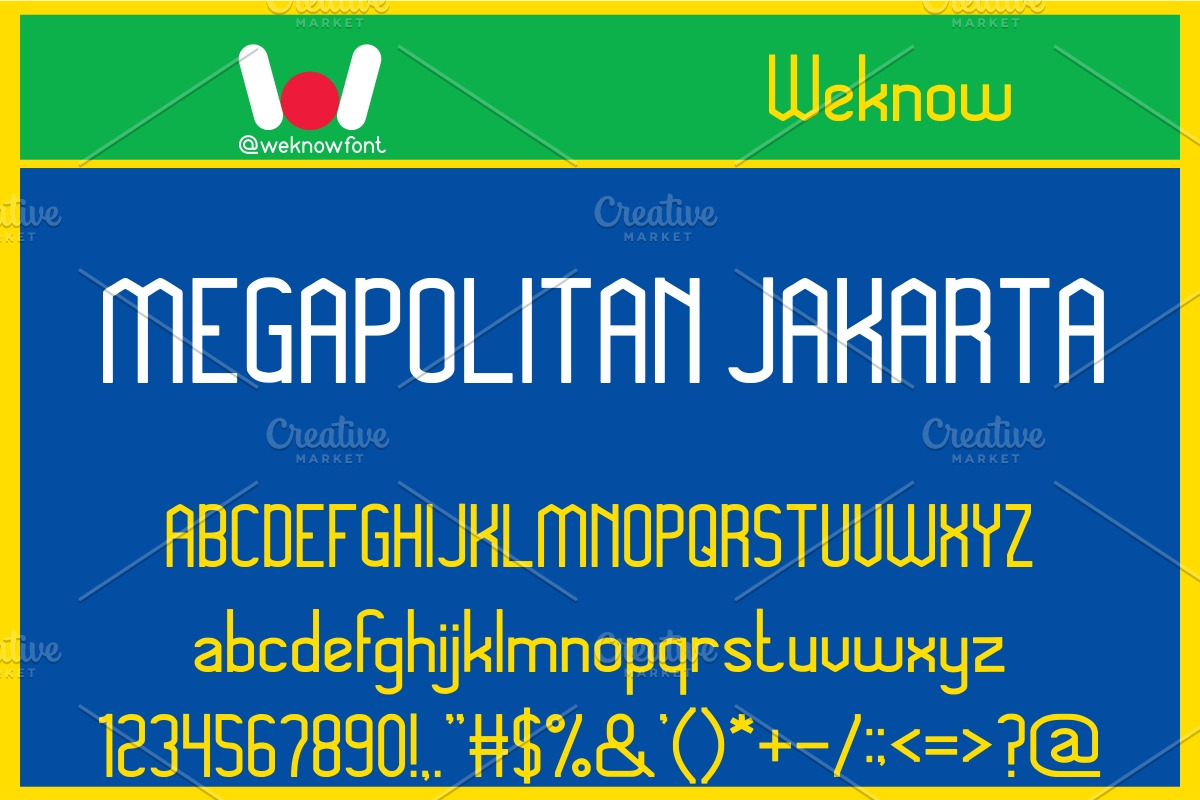 Megapolitan Jakarta font, a Font by weknow (Photo 1 of 5)