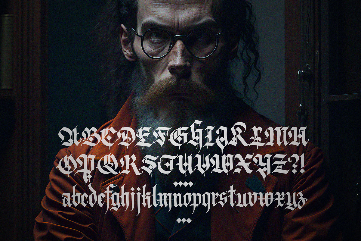 Gothic font 010, a Blackletter Font by GeekClick (Photo 4 of 24)