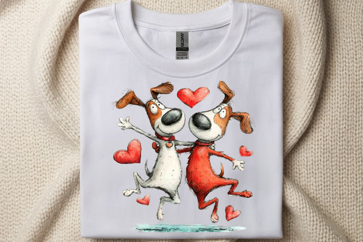 Whimsical Valentines Day Dog Clipart, an Illustration by SinaCreation (Photo 9 of 11)