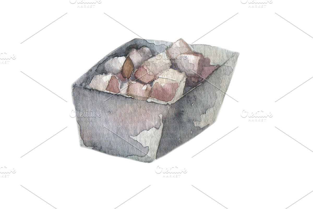 Watercolor kitchenware set, an Illustration by My watercolor shop (Photo 4 of 7)