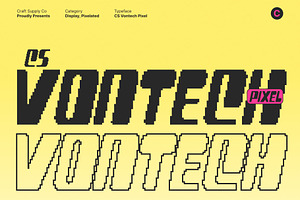 CS Vontech Pixel, a Sans Serif Font by Craft Supply Co.