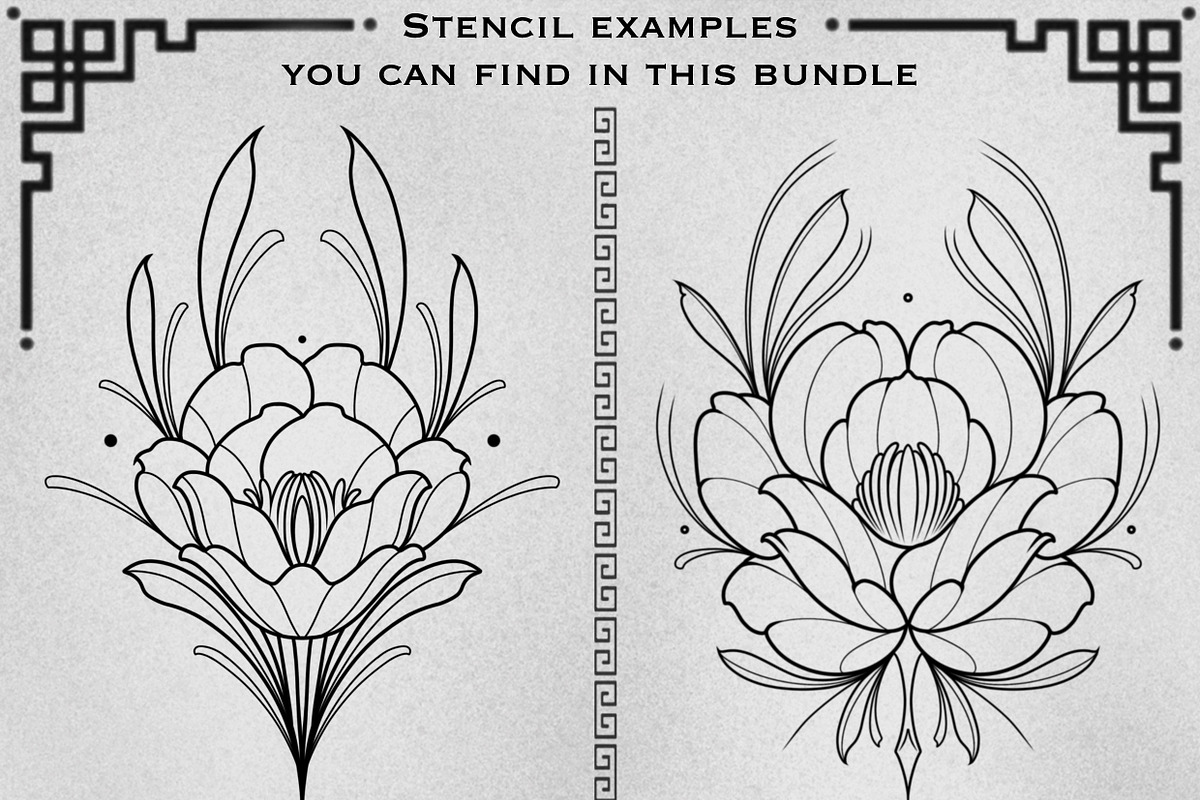 Premium Ornamental Tattoo Stencils, a Brush Add-On by ProcreateInk (Photo 2 of 7)