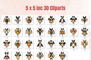 Halloween Bat Paper Doll Mixed Media, a Background Graphic by GiraffeCreative (Thumbnail 3 of 9)