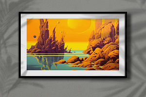 Retro Futurism Landscapes Collection