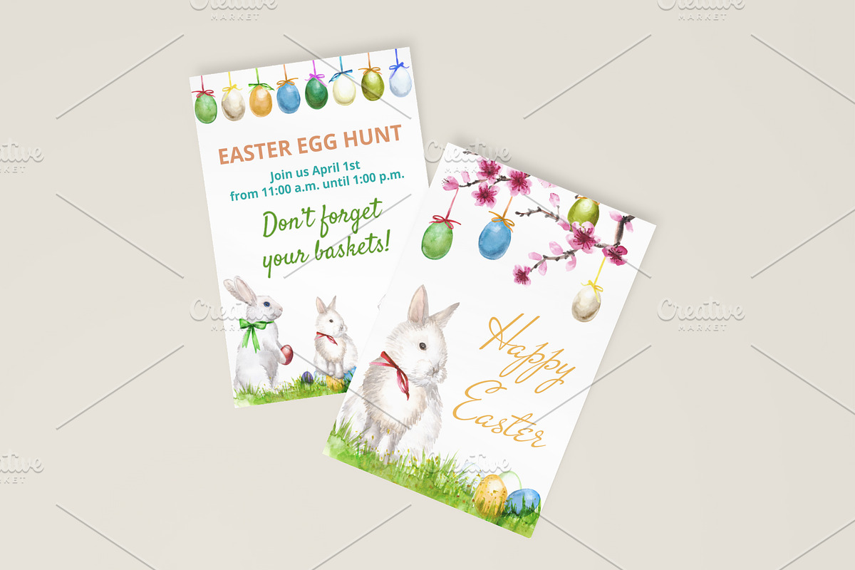 Easter Rabbits and Eggs Collection, an Animal Illustration by Sveta Aho (Photo 6 of 7)
