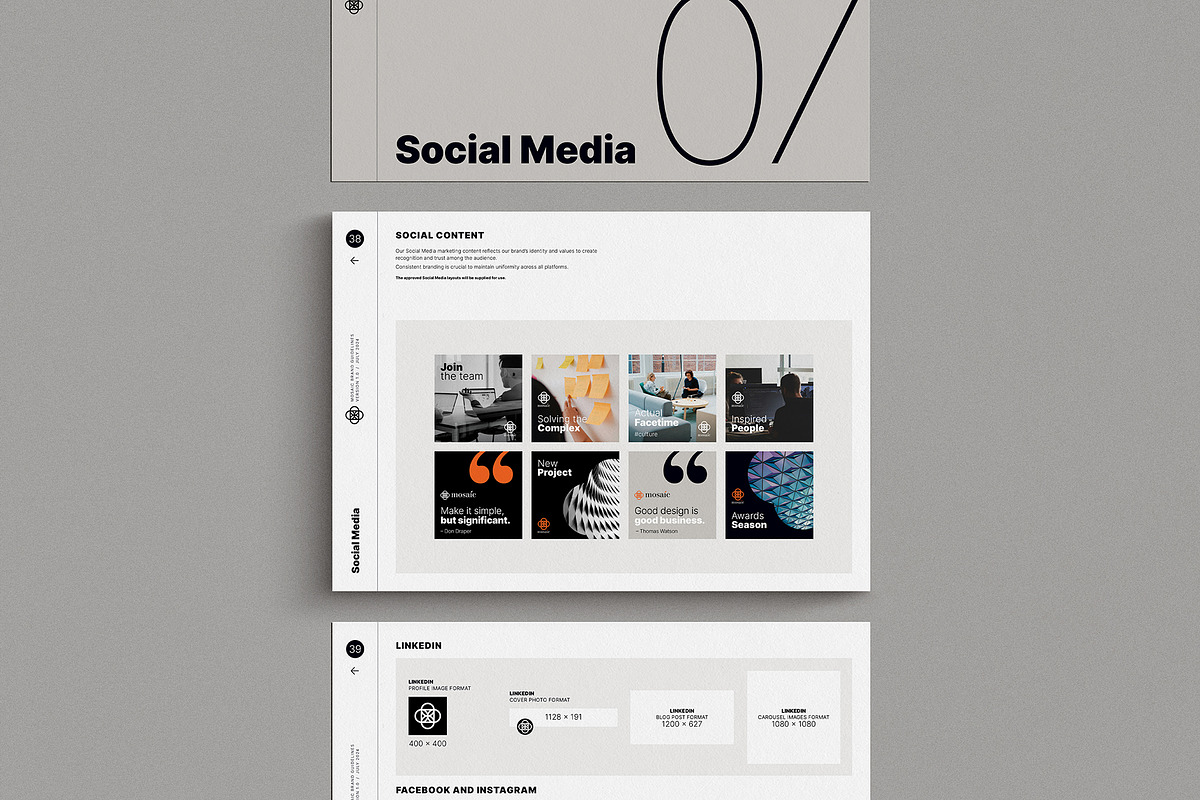 Mosaic Brand Guidelines Template, a Templates & Theme by Crafted by AKD (Photo 13 of 14)
