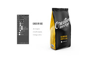 Coffee Pouch Mockup Front 3/4 View, a Packaging Mockup by easymock (Thumbnail 3 of 5)