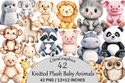 Vintage Knitted Plush Baby Animals, an Illustration by CitraGraphics (Thumbnail 1 of 5)