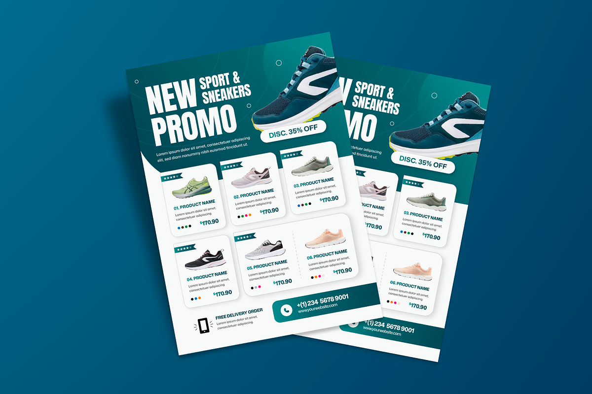 Shoes Catalogue Product Promo Flyer, a Flyer Template by MMPixelCraft (Photo 4 of 6)