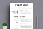 Modern Resume/CV Template Word, a Resume Template by TemplateCrafts (Thumbnail 1 of 3)