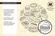 U.S.A. Food Doodle Clip Art, a Food Illustration by insemar (Thumbnail 2 of 4)