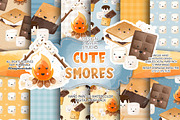 Cute Smore's digital paper pack, a Pattern Graphic by designloverstudio (Thumbnail 1 of 7)