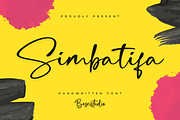 Simbatifa a Handwritten Font, a Handwritten Font by Basnistudio (Thumbnail 1 of 13)