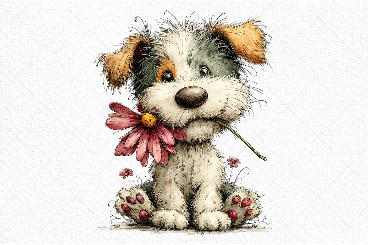 Whimsical Easter Dogs Clipart Png, an Illustration by Craft Nest (Photo 9 of 11)