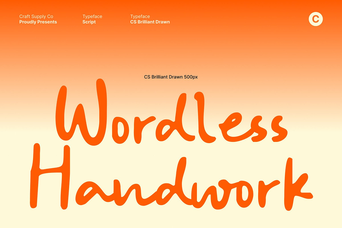 CS Brilliant Drawn, a Handwritten Font by Craft Supply Co. (Photo 3 of 8)