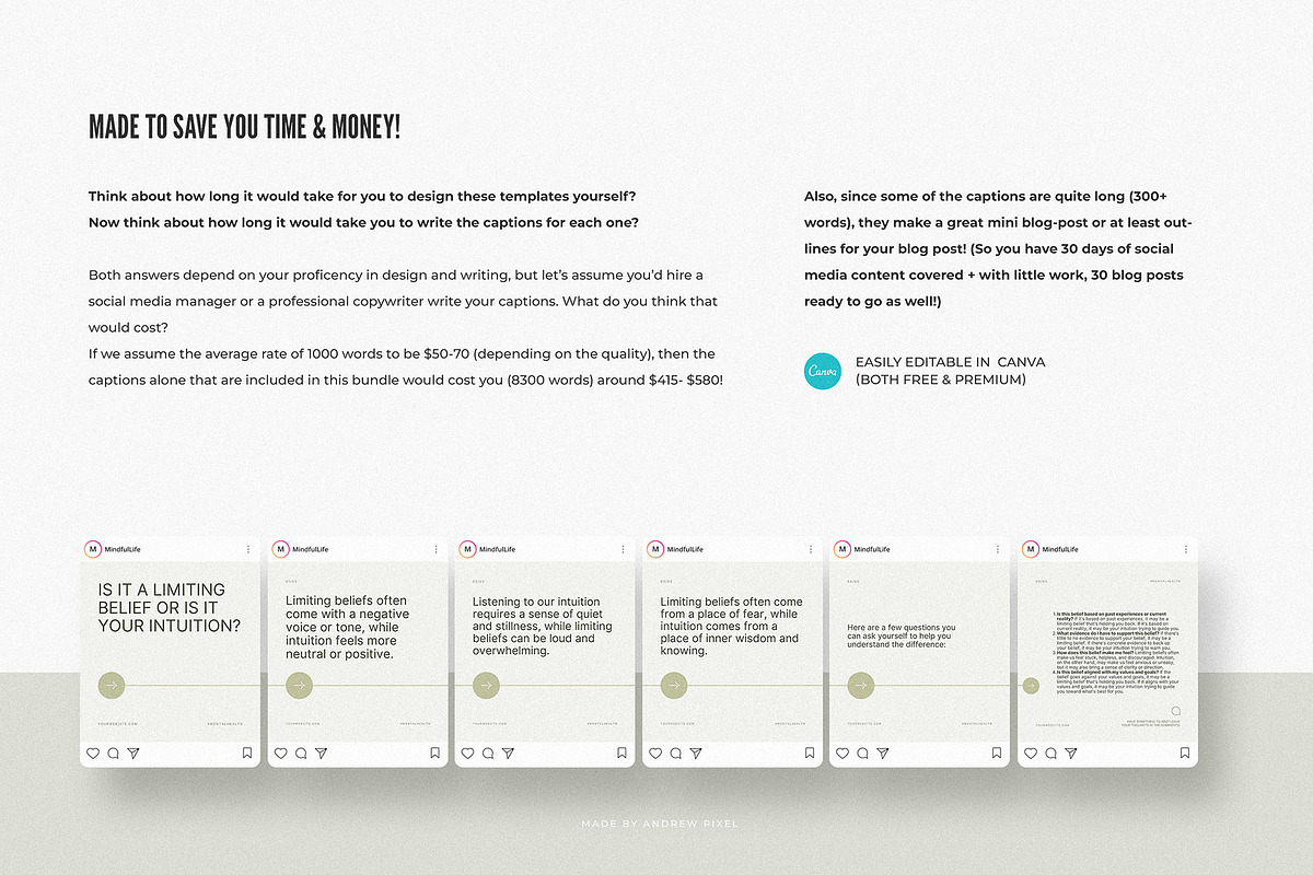 Mental Health Insta Carousels, a Social Media Template by AndrewPixel (Photo 3 of 15)