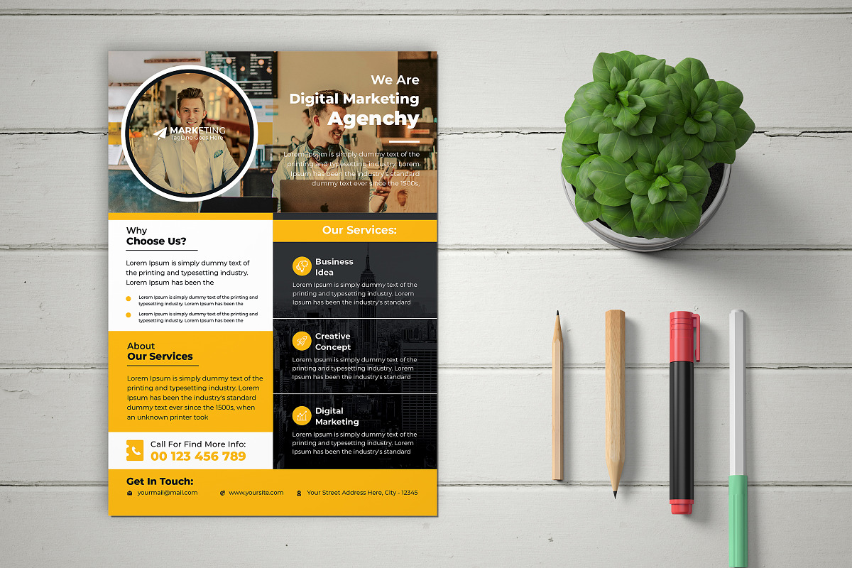 Corporate Theme Business Flyer Templ, a Flyer Template by Graphiexperto (Photo 3 of 6)