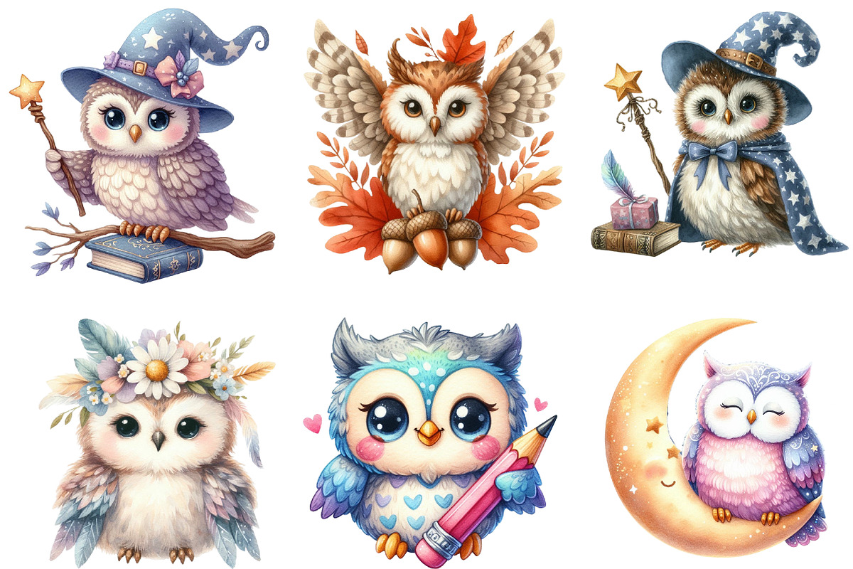 Cute Owl Sublimation, an Illustration by DreamArtGraphic (Photo 2 of 5)
