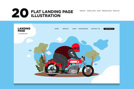 20 Flat Landing Page Illustration