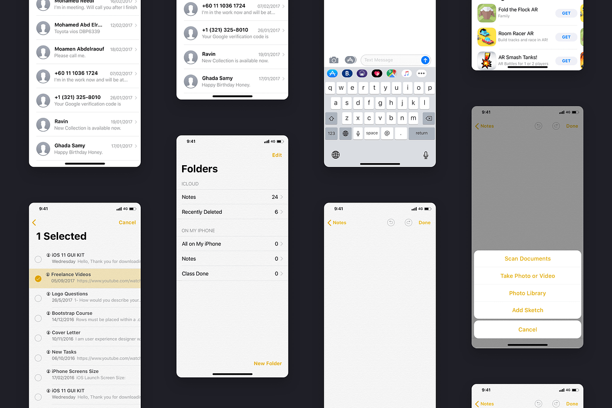 iOS12 GUI KIT, an UI Kit Template by Ui Markets (Photo 17 of 20)