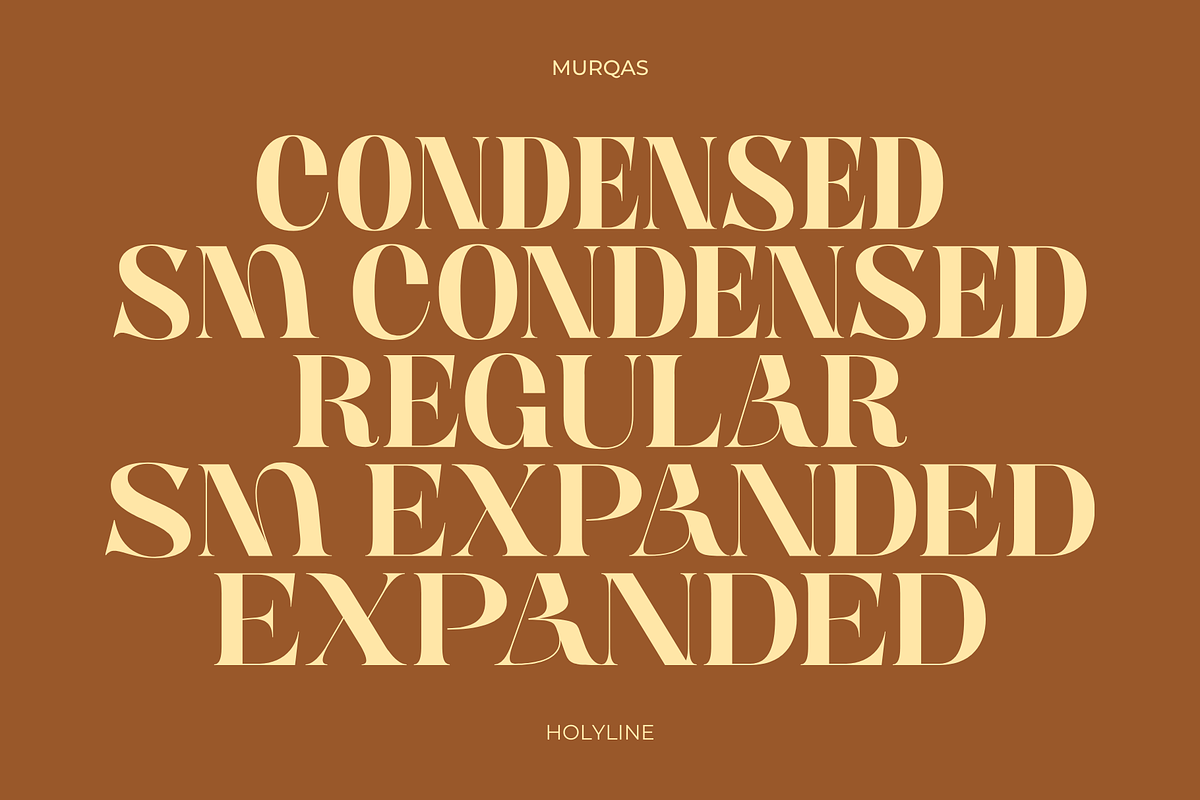 Murqas - Width Family, a Serif Font by Holyline Design (Photo 5 of 12)