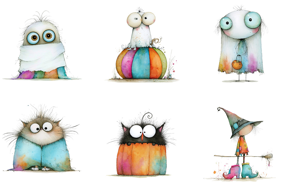Halloween Clipart PNG, a Seasonal Illustration by CreationArt (Photo 2 of 5)