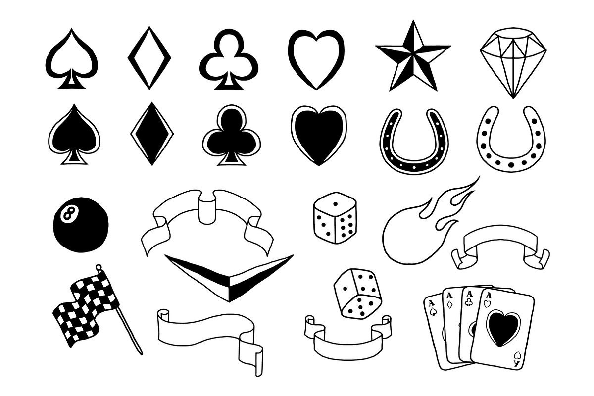 Rockabilly vector pack, an Illustration by EPLUSN (Photo 1 of 2)