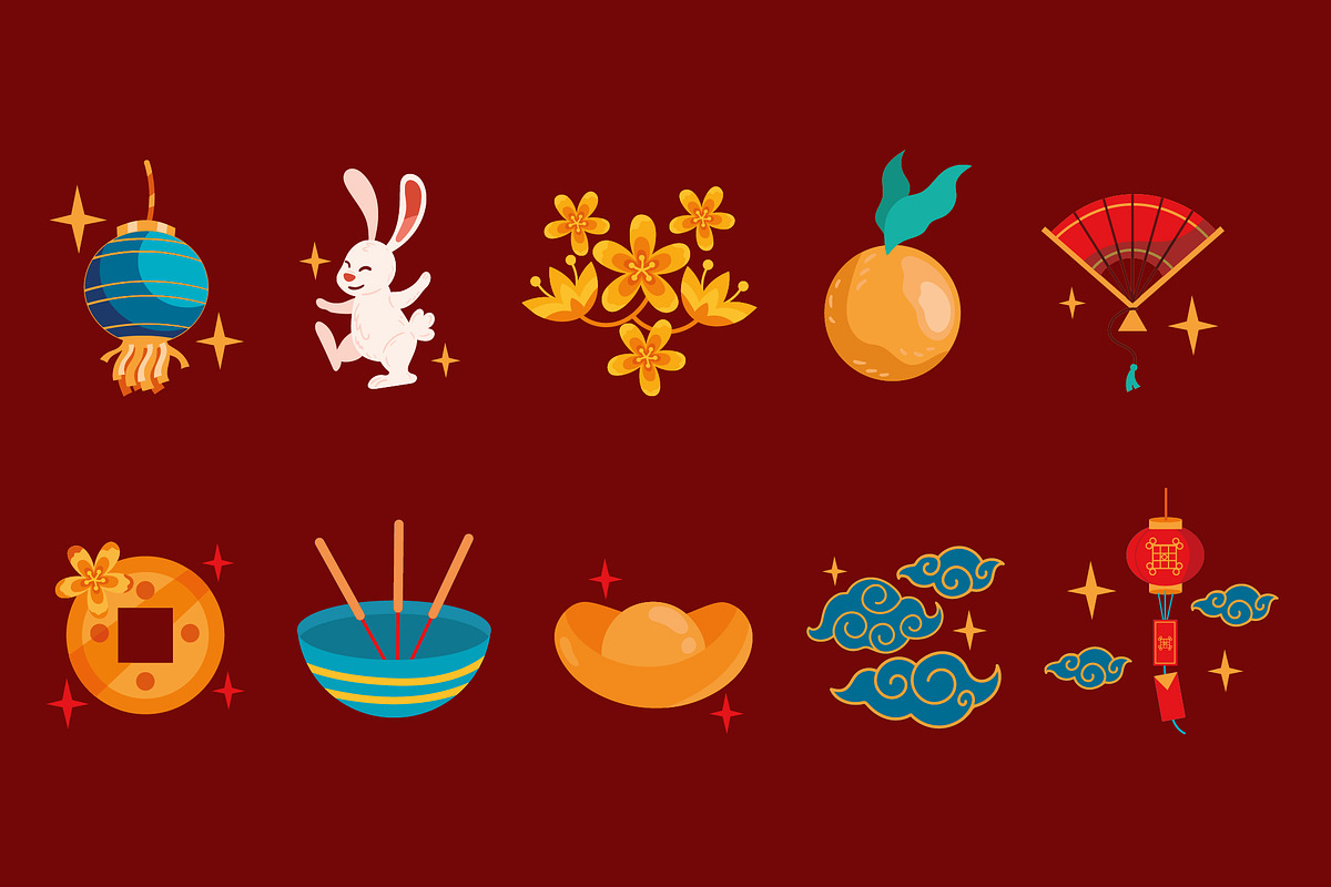 Chinese New Year Icon Set