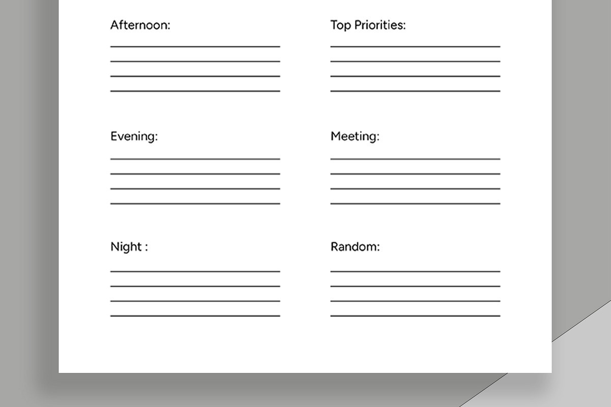 Daily Planner Layout, a Stationery Template by ContestDesign (Photo 5 of 5)