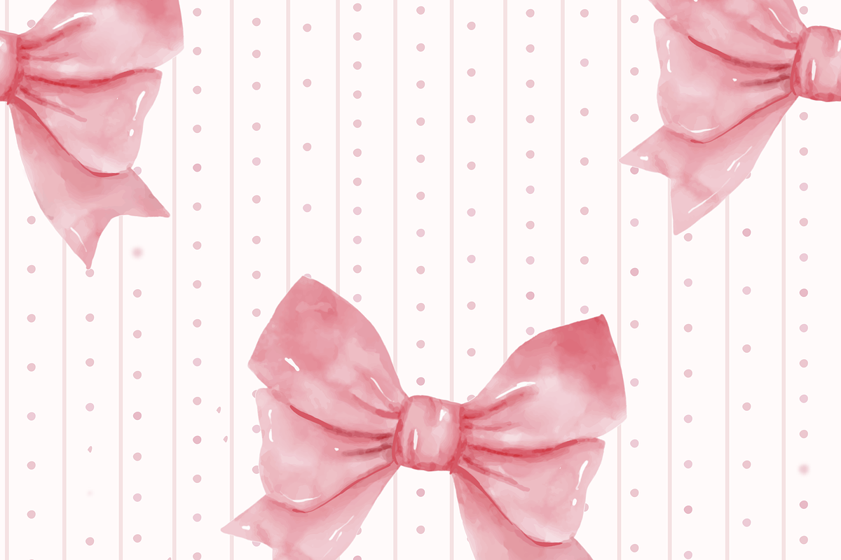 Lottie's Lace Pink Bows Set of 6, a Pattern Graphic by Amy Lynn Grover (Photo 2 of 6)