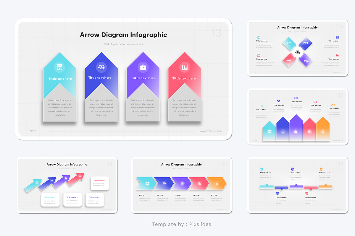 Arrow Infographic PowerPoint, a Presentation Template by Pixslides (Photo 4 of 5)