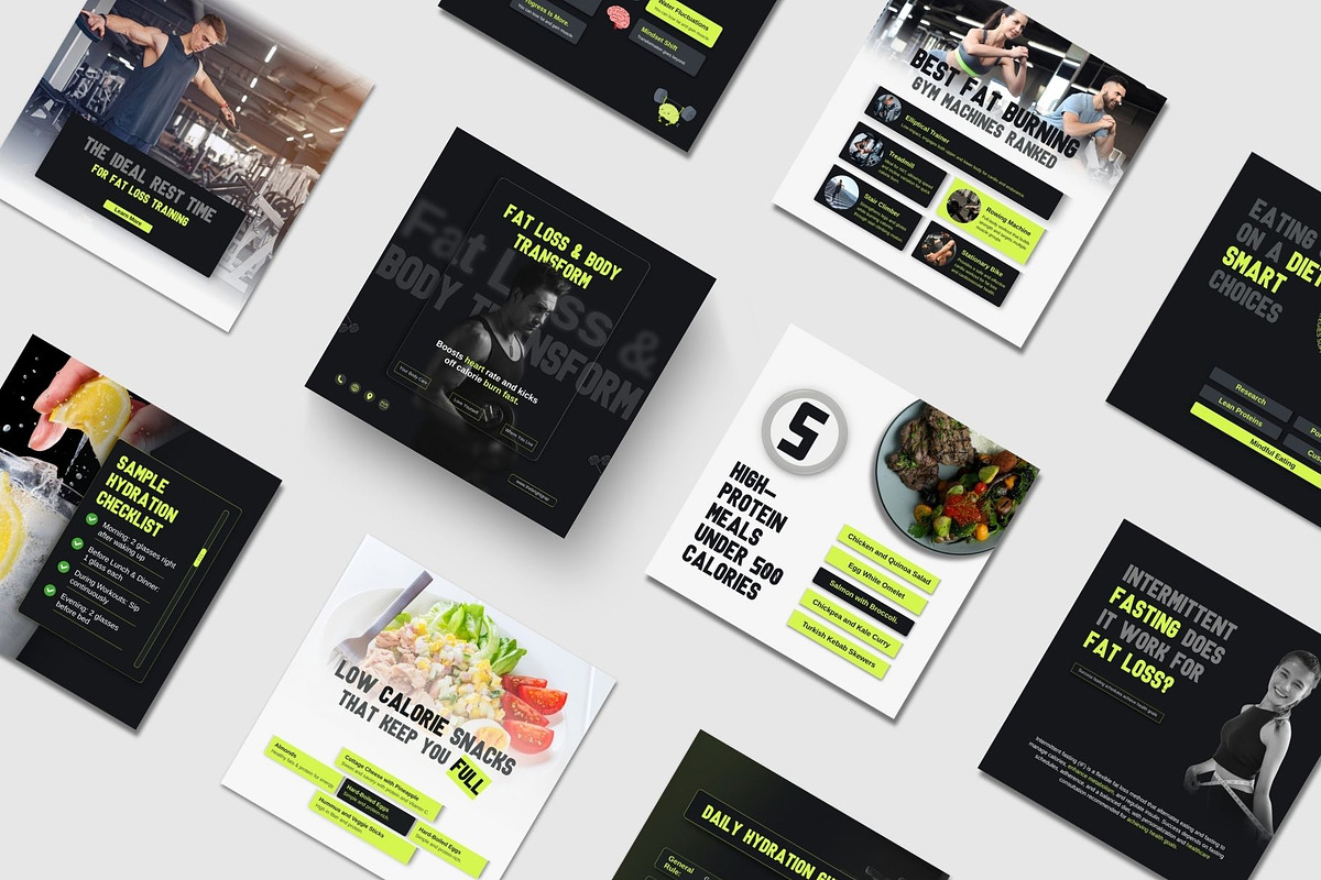 Canva Gym & Fitness Instagram Post preview 2