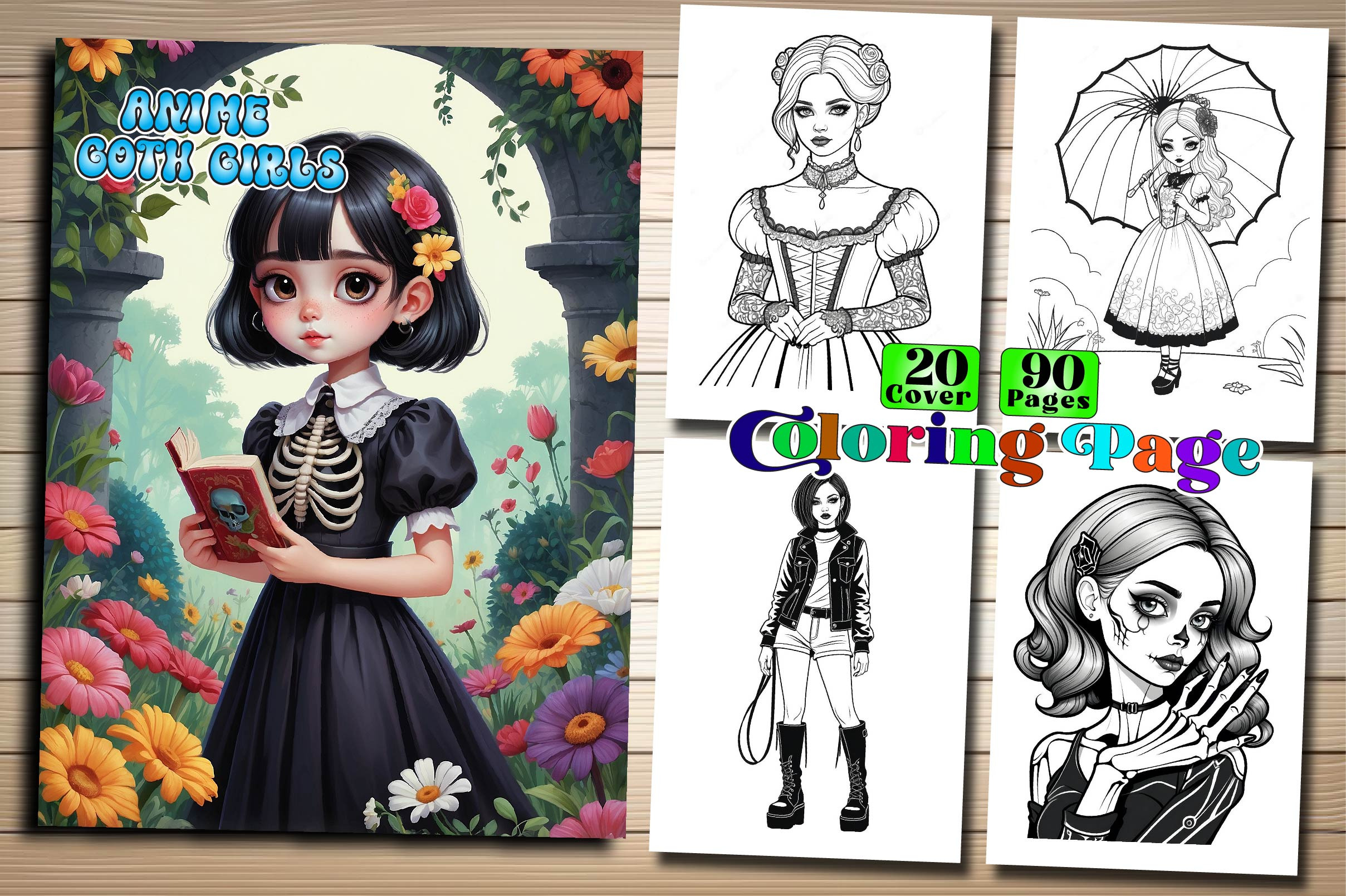 Anime Goth Girls Coloring Pages, an Arts & Entertainment Photo by Wow Magic