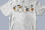 Bookish Ghosts Halloween PNG, a Graphic by olgasallom (Thumbnail 3 of 3)