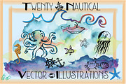 SALE! 20 Nautical Illustrations, an Object Graphic by Baydream (Thumbnail 1 of 3)
