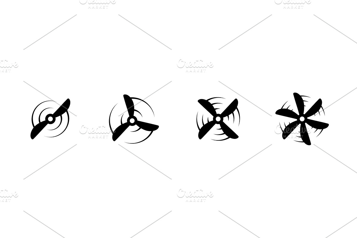 Airplane propellers with motion, a Transportation Illustration by ...