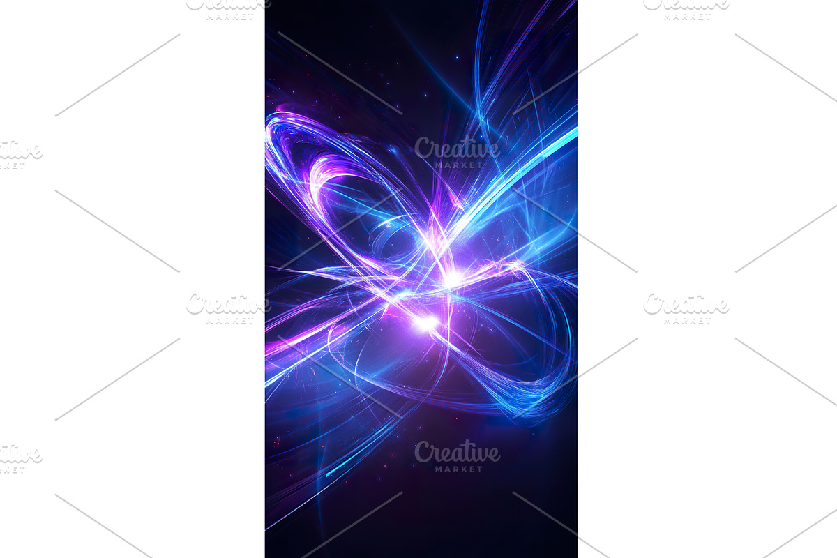 Abstract swirling light trails, an Illustration by Lermont51