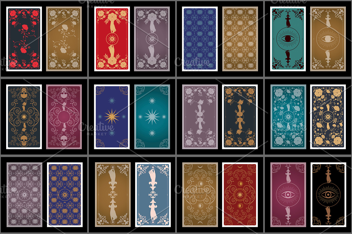 Esoteric Card Back Collection, a Decorative Illustration by La Inspiratriz