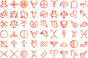 Mystical Symbols Astrology Icons set, an Icon by Vector Portal (Thumbnail 8 of 9)
