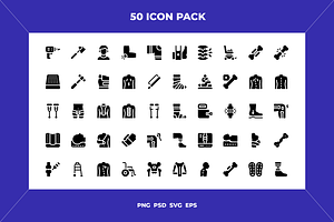 Orthopedics icons, an Outline Icon by Wencory