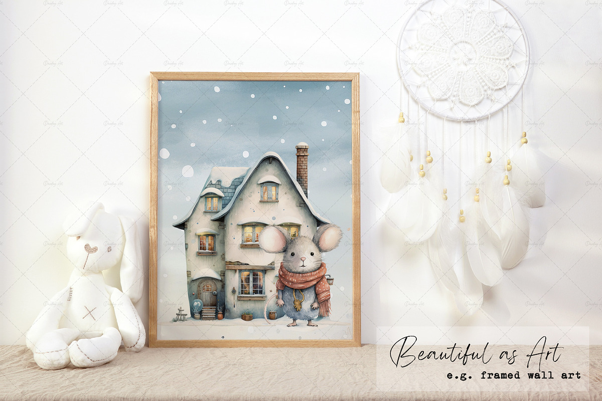 Winter Mouse Whimsy, an Animal Illustration by Dazzling Art Boutique (Photo 11 of 12)