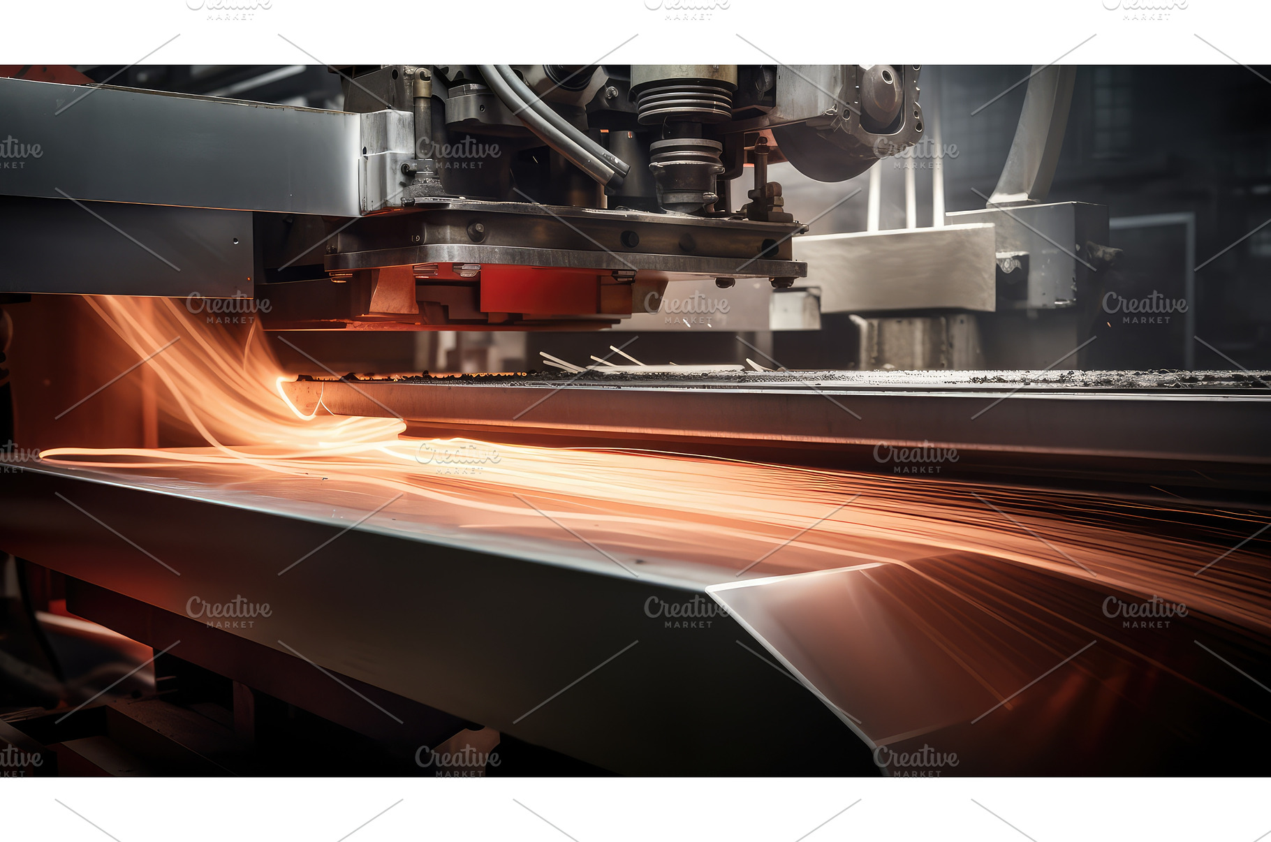 shaping machine metal ai generated, an Industrial Photo by pikepicture