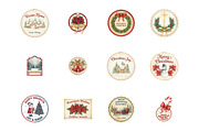 Vintage Christmas Quotes Labels PNG, an Illustration by SinaCreation (Thumbnail 3 of 7)