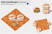 Fast Food Burger Paper Wrap Mockup, a Packaging Mockup by Bartama Graphic (Thumbnail 1 of 5)